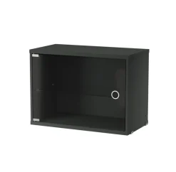 Cabinet vitrina con puertas correderas de cristal , oscuro, 58x30 cm*String Discount