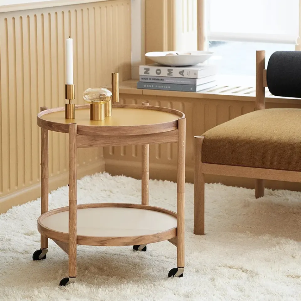 Carrito Bølling Tray Table model 50, Sunny, estructura de haya sin tratar*Brdr. Krüger Hot