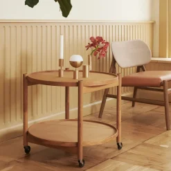 Carrito Bølling Tray Table model 60, Sunny, estructura de haya sin tratar*Brdr. Krüger Online