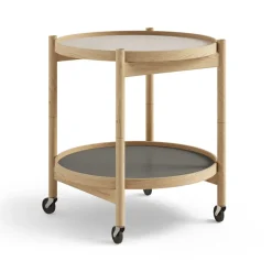 Carrito Bølling Tray Table model 50, Stone, estructura de roble aceitado*Brdr. Krüger Online