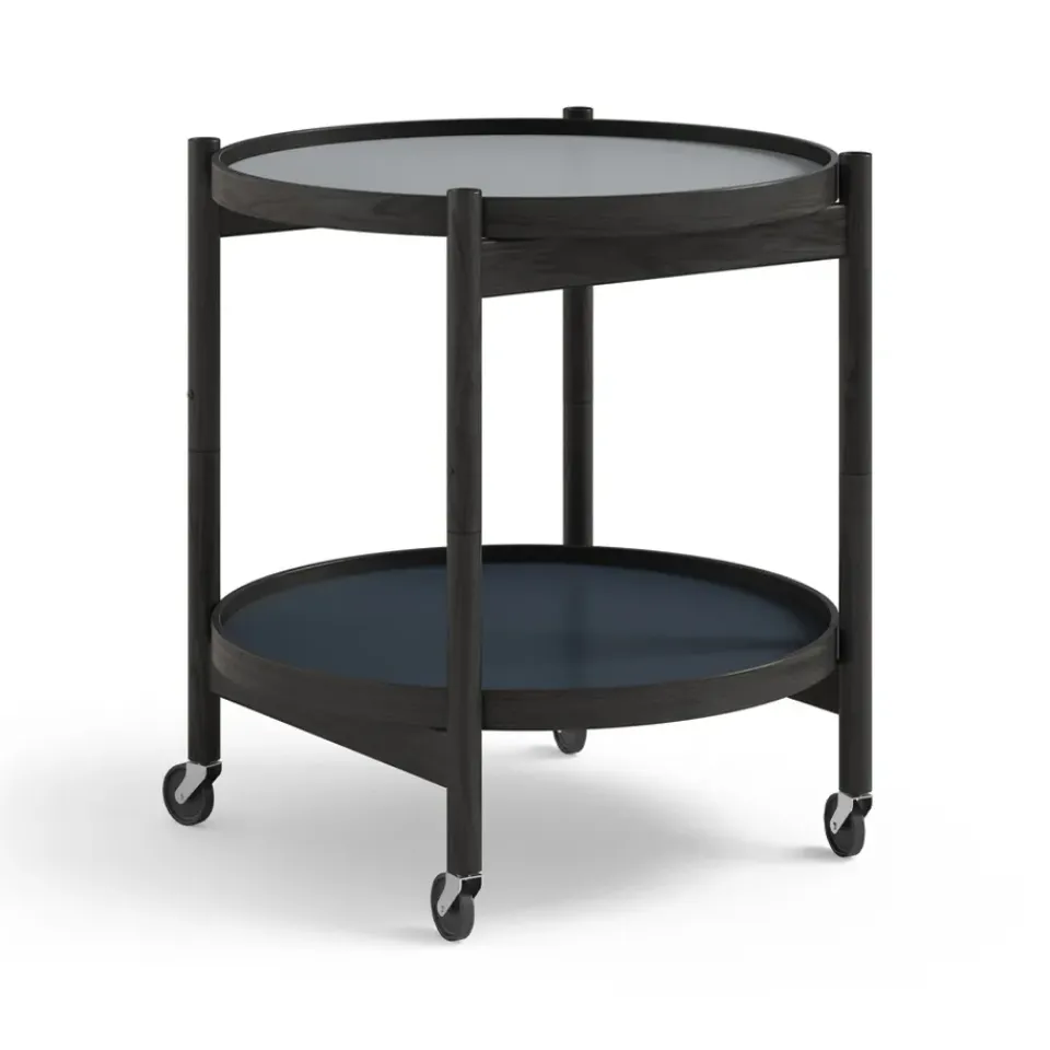Carrito Bølling Tray Table model 50, Water, estructura roble lacado negro*Brdr. Krüger