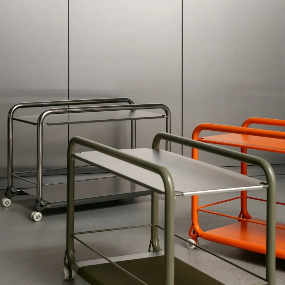Carrito con ruedas Tension, Cromo-graphit texture*Lammhults Sale