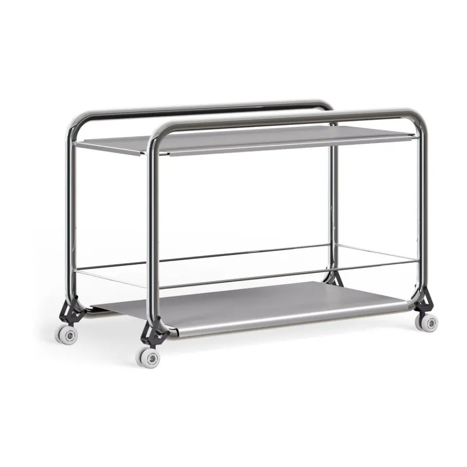 Carrito con ruedas Tension, Cromo-acero inoxidable*Lammhults New