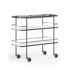 Carrito de servicio Cargo Support, Laminado blanco-cromo*Lammhults New