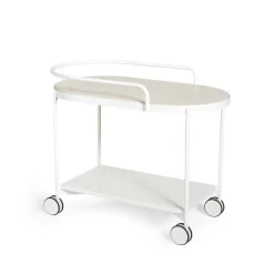 Carro con ruedas Lene, White, chapa de fresno pigmentado*SMD Design Online