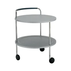Carro con ruedas Trolley Round basic, claro, base de cromo*SMD Design Clearance