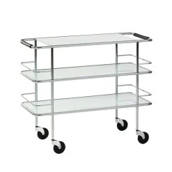 Carro de servicio Cargo, Vidrio esmerilado-cromo*Lammhults Online