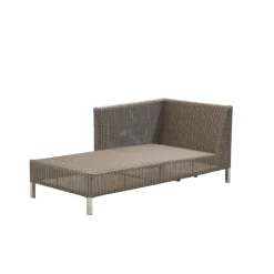 Chaise longue Connect, Taupe, derecho*Cane-line Discount