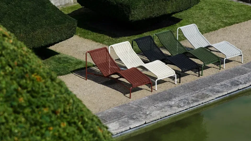 Chaise longue Palissade Cord, Cream white*HAY Best
