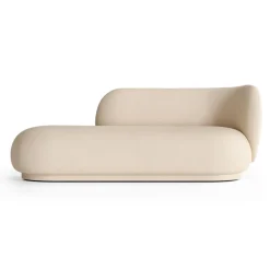 Chaiselongue Diván Rico derecha, Brushed offwhite*Ferm Living