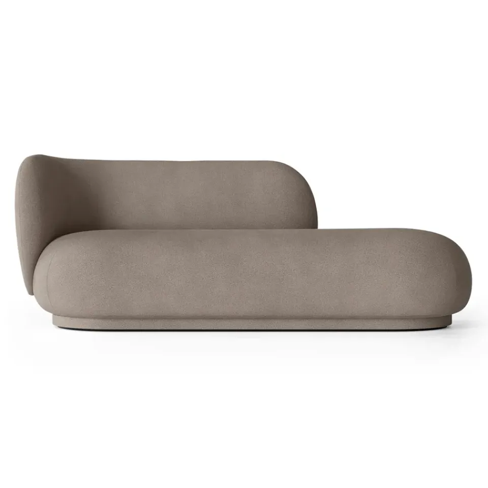 Chaiselongue Diván Rico izquierda, Brushed warm grey*Ferm Living