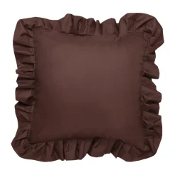 Cojín con volantes Outdoor 45x45 cm, Brown*Garden Glory