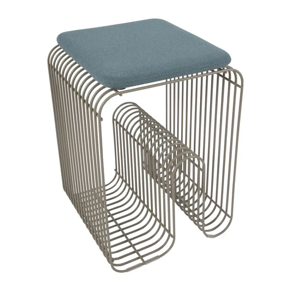 Cojín Curva para taburete Curva 27x32,5 cm, Dusty Blue*AYTM Best
