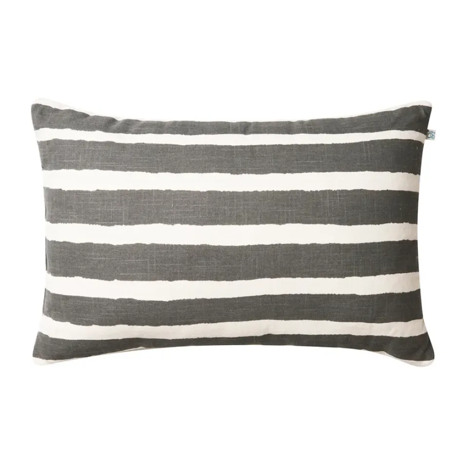 Cojín de exterior Block Stripe 40x60 cm, Grey-off white*Chhatwal & Jonsson