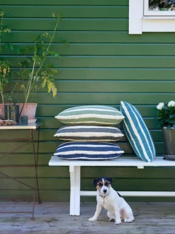 Cojín de exterior Block Stripe 40x60 cm, Grey-off white*Chhatwal & Jonsson