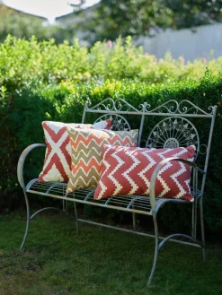 Cojín de exterior Ikat Bangalore 50x50 cm, -apricot orange*Chhatwal & Jonsson Outlet