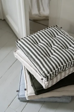 Cojín para asiento 45x45 cm, Salvia-blanco*ERNST Best