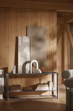 Consola Foldable 124×60 cm, Acero inoxidable cepillado*Kristina Dam Studio Outlet