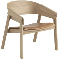 Cover Sillón cuero, coñac-roble*Muuto New