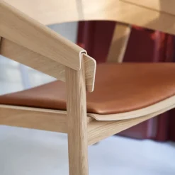Cover Sillón cuero, coñac-roble*Muuto New