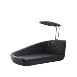 Diván Savannah, Black, derecho*Cane-line Sale