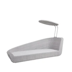 Diván Savannah, White grey, derecho*Cane-line Clearance