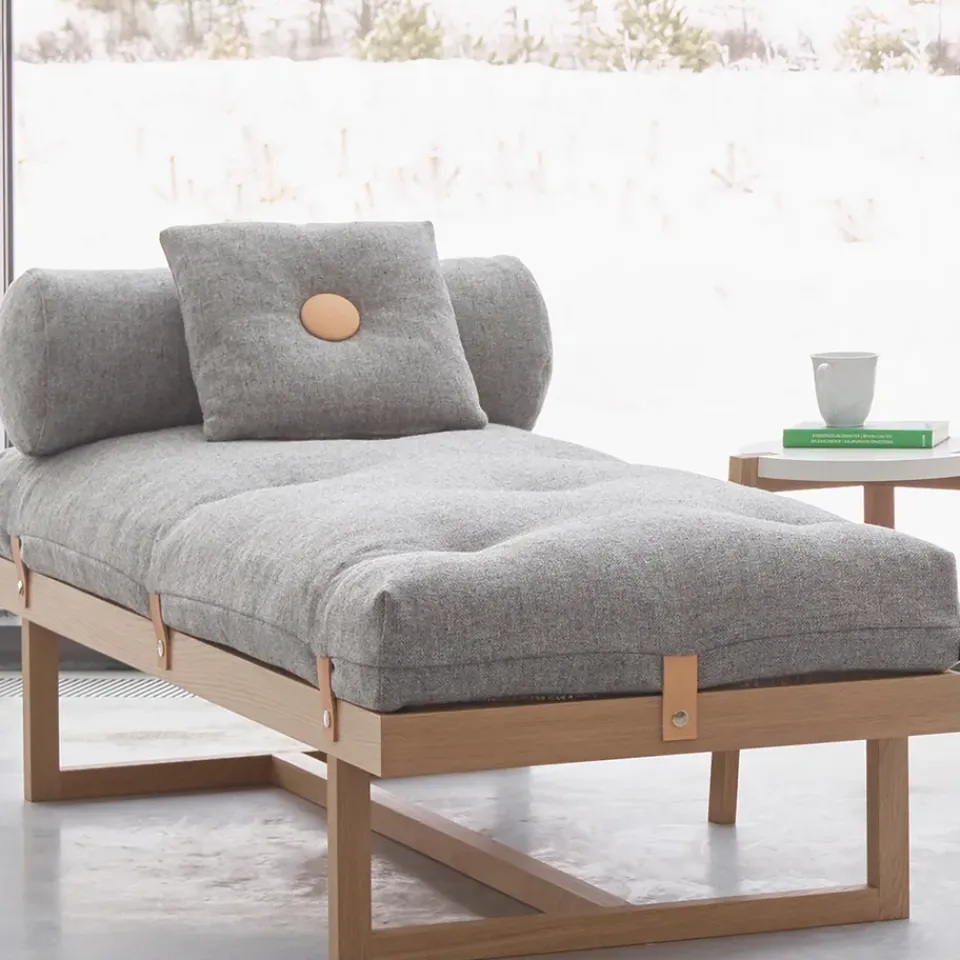 Diván Stay, Tela , estructura de roble aceitado blanco*A2 Outlet