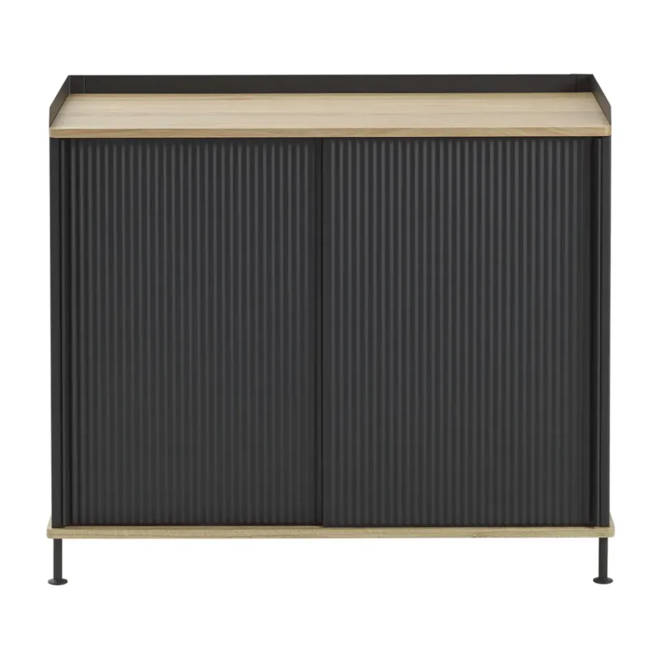 Enfold Sideboard 100x45x85 cm, Laquered oak-anthracite black*Muuto Online