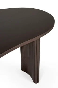 Escritorio Boomerang, Dark brown mahogny, 200×100×76 cm*Ethnicraft Clearance