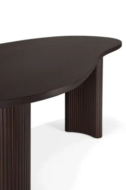 Escritorio Boomerang, Dark brown mahogny, 200×100×76 cm*Ethnicraft Clearance