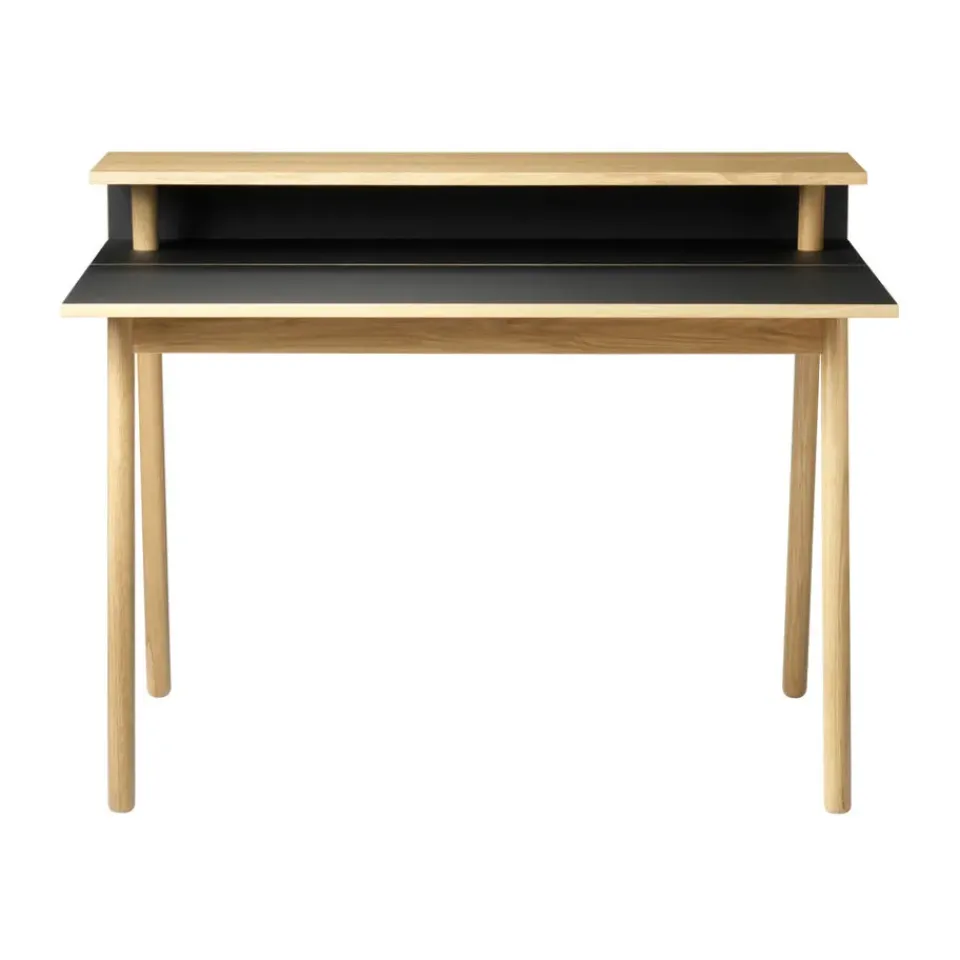 Escritorio C68 Nørrebro, Nero-oak nature lacquered*FDB Møbler Outlet
