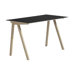 Escritorio CPH90 2.0, 65x130 cm, Black linoleum-roble lacado*HAY Hot
