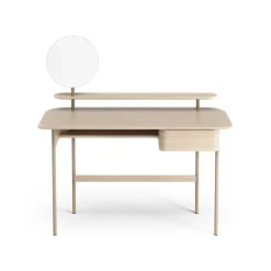 Escritorio Luna con cajón, estante y espejo, Roble pigmentado blanco*Swedese Sale