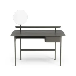 Escritorio Luna con cajón, estante y espejo, Roble tormenta*Swedese Discount
