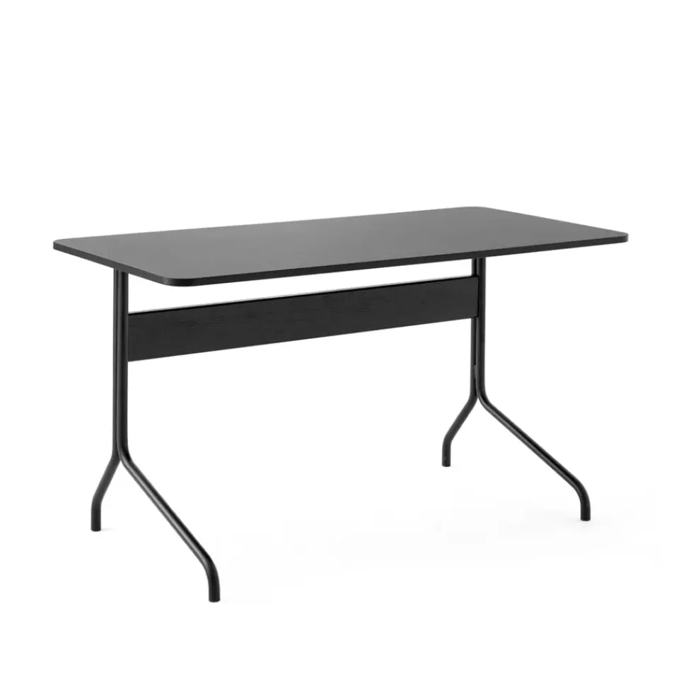 Escritorio Pavilion AV16, Black linoleum, roble lacado , patas negras*&Tradition Outlet