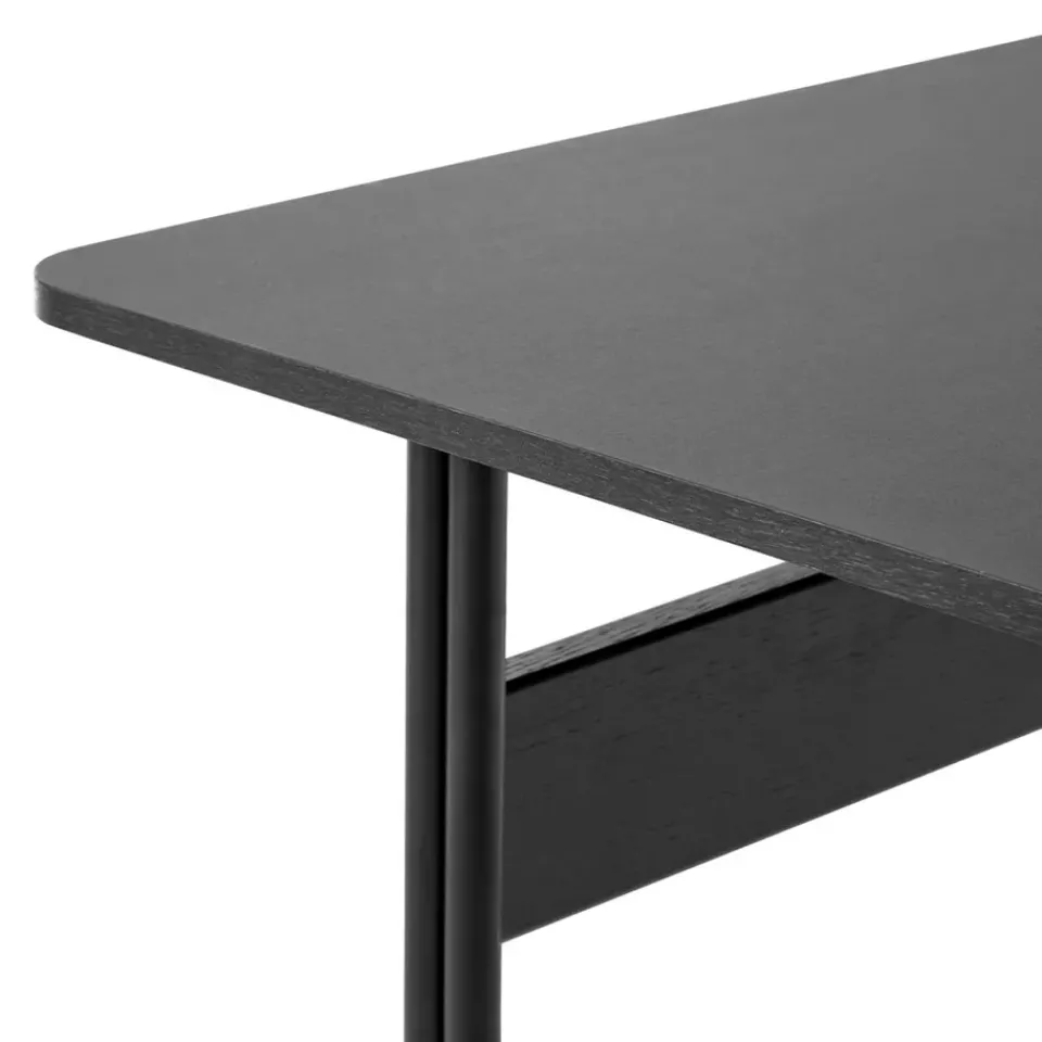 Escritorio Pavilion AV16, Black linoleum, roble lacado , patas negras*&Tradition Outlet