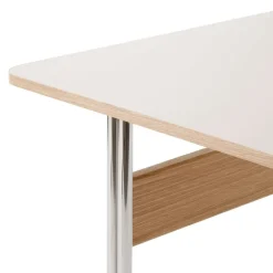 Escritorio Pavilion AV16, Mushroom linoleum, roble lacado, patas de cromo*&Tradition Clearance