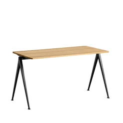 Escritorio Pyramid 01, Oak clear lacquer-140x65cm-estructura de acero negra*HAY Online