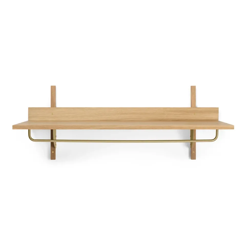 Estante con barra Sector 37 x 87 cm, Oak-brass*Ferm Living Outlet