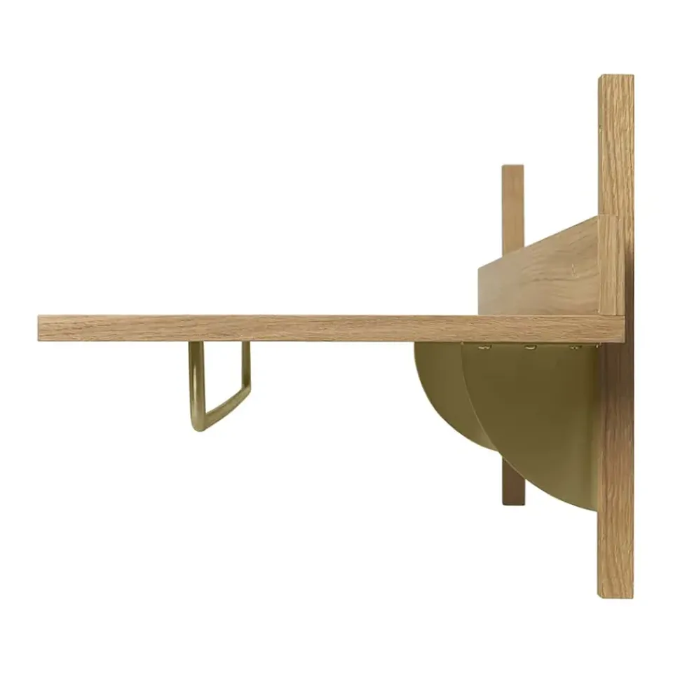 Estante con barra Sector 37 x 87 cm, Oak-brass*Ferm Living Outlet