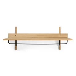 Estante con barra Sector 37 x 87 cm, Oak-black brass*Ferm Living New