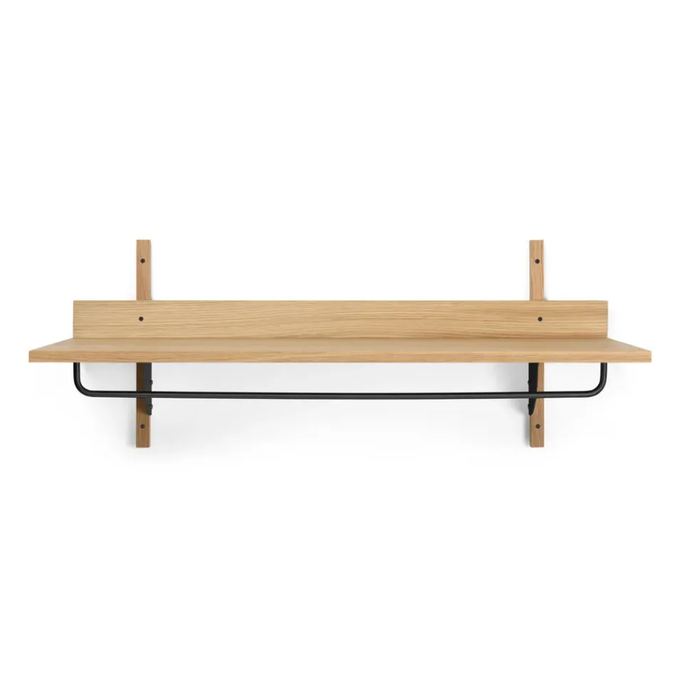 Estante con barra Sector 37 x 87 cm, Oak-black brass*Ferm Living New
