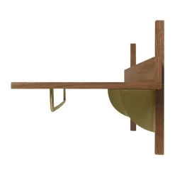 Estante con barra Sector 37 x 87 cm, Smoked Oak, brass*Ferm Living