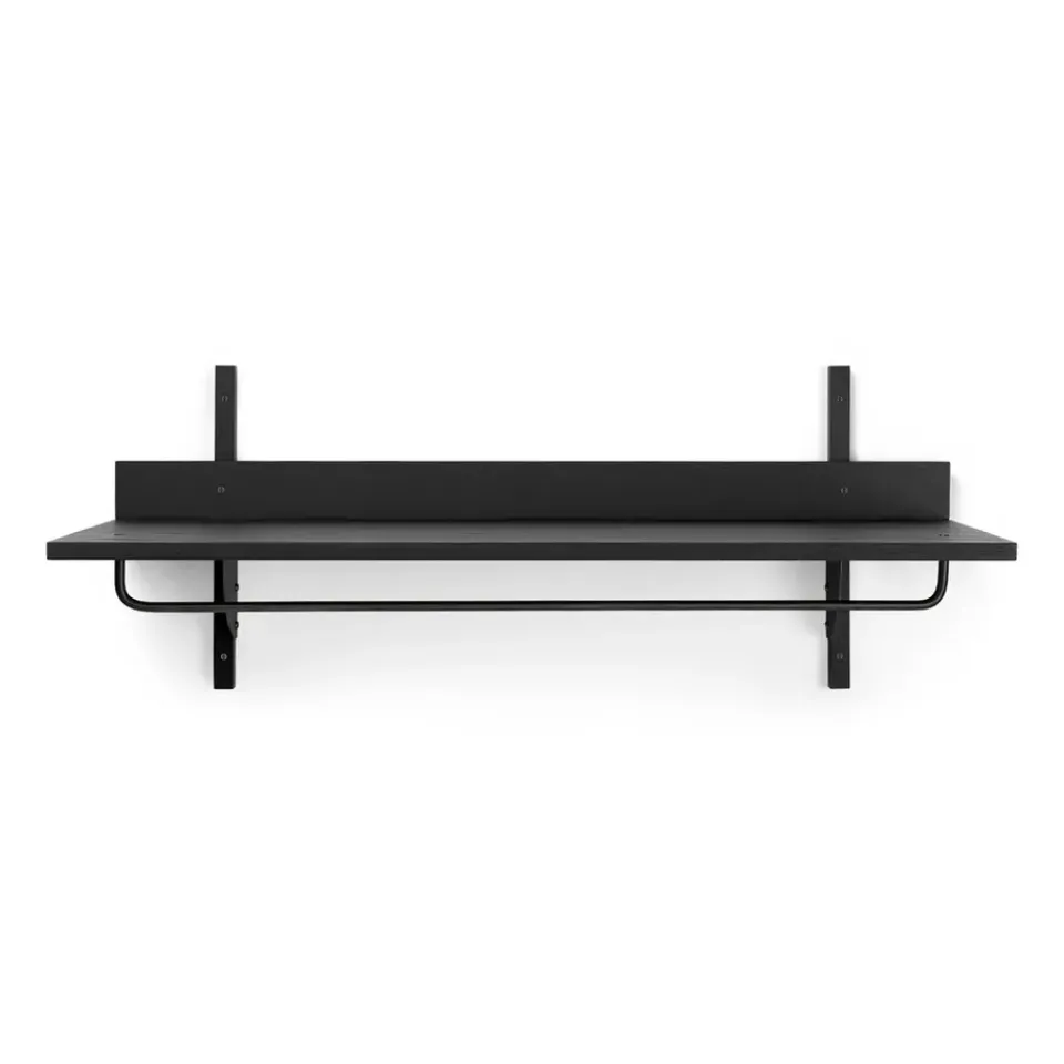 Estante con barra Sector 37 x 87 cm, Black ash-black brass*Ferm Living Hot