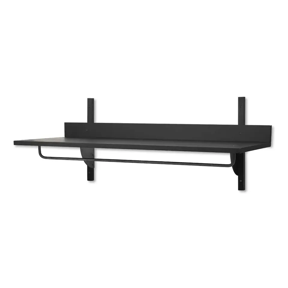 Estante con barra Sector 37 x 87 cm, Black ash-black brass*Ferm Living Hot