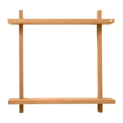 Estante de pared Treat doble, Roble natural aceitado, 50×12×50 cm*Andersen Furniture Outlet