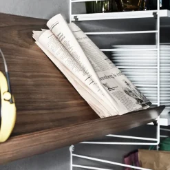 Estante para revistero madera, Nogal, 58x30 cm*String Outlet
