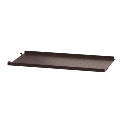 Estante metal, oscuro, 58x30, borde bajo*String Online