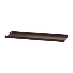 Estante metal, oscuro, 58x20, borde bajo*String New