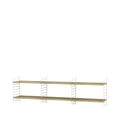 Estante , Roble, 58x30 cm, paquete de 3*String Best
